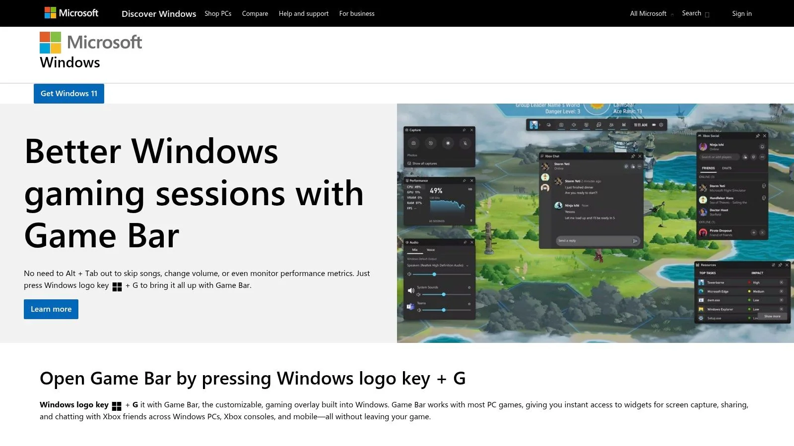 Xbox Game Bar (built into Windows)