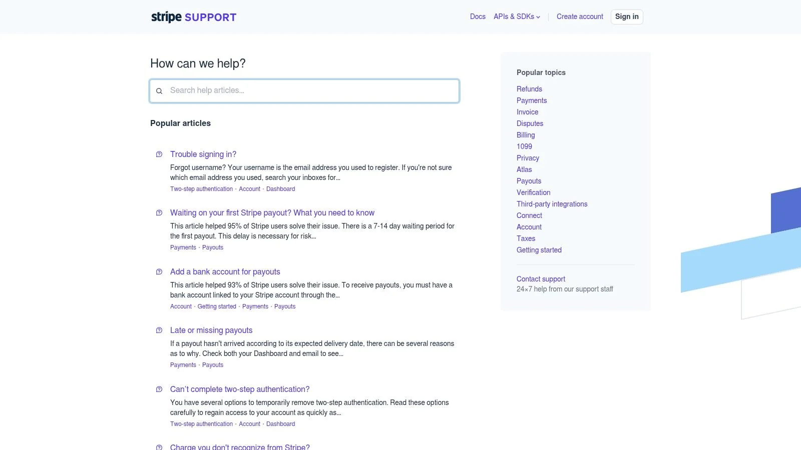 Stripe Help and Support