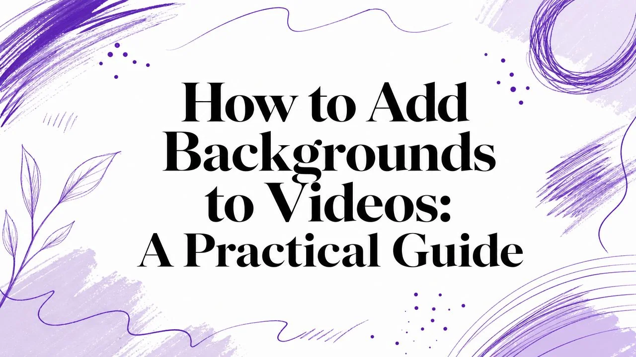 How to Add Backgrounds to Videos: A Practical Guide
