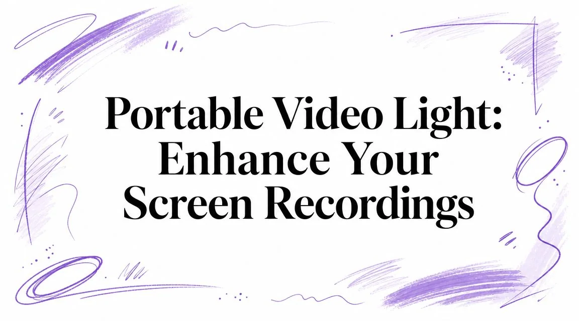Portable Video Light: Enhance Your Screen Recordings