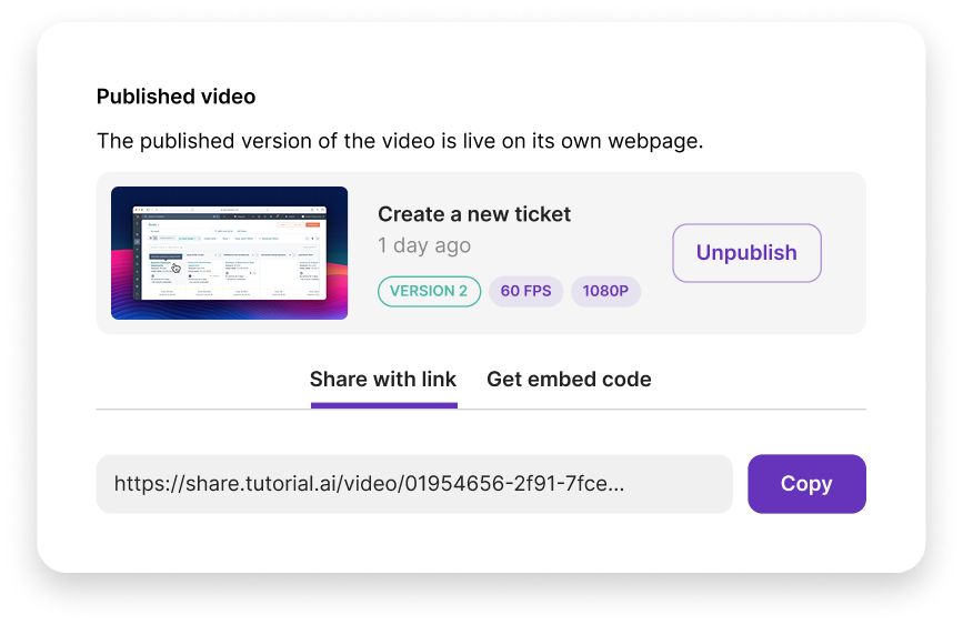 Publish & Share