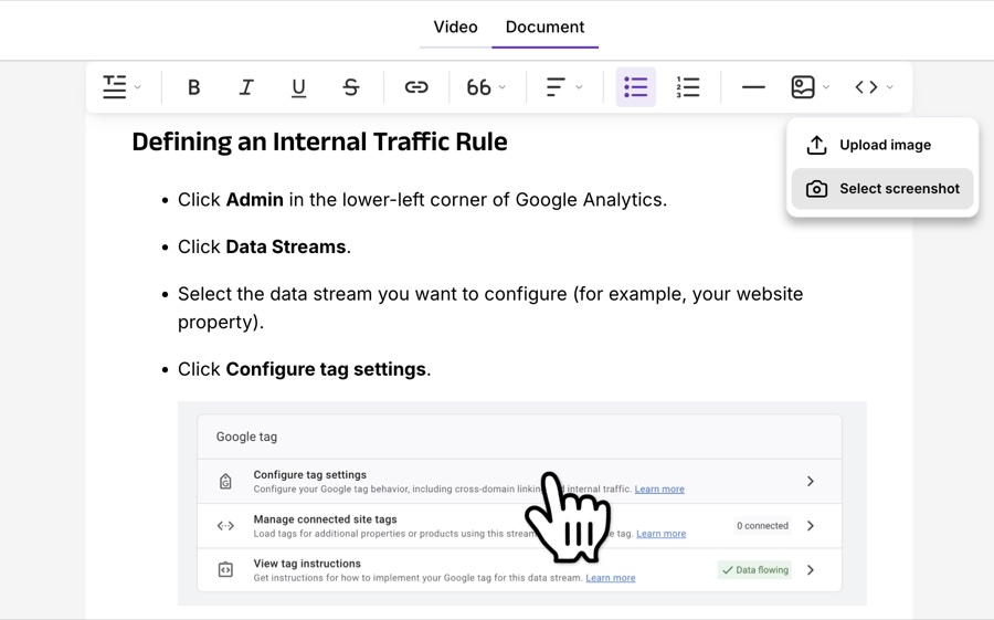Document Generation — Turn Videos into Step-by-Step Guides